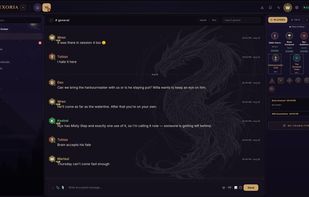  Campaign chat with roles, custom emoji and an interface with options for custom themes, in the same window as the map and the dice. 