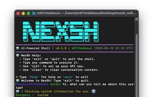NexSh screenshot 1