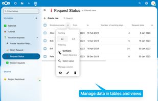 Nextcloud Tables screenshot 1