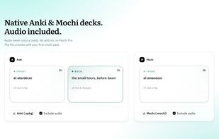 native .apkg/.mochi with audio