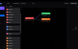 Visual event editor: connect any TikTok Live event to any reaction without code.
Here, reaching 1,000 likes fires a Minecraft command and updates the on-stream
goal. Blocks include text-to-speech, sounds, video, alerts, counters and timers.