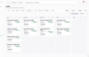 Leads and sales pipeline