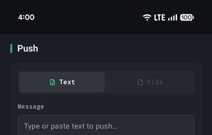 Push / Receive between devices including the web, Raycast extension, or other Nibit devices