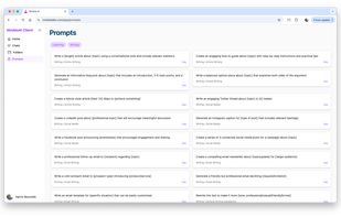 Use our extensive prompt library for inspiration.