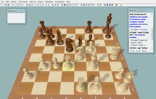 A famous chess game   
showing the 3d graphics - Nimzowitsch vs. Alekhine, Semmering, 1926 