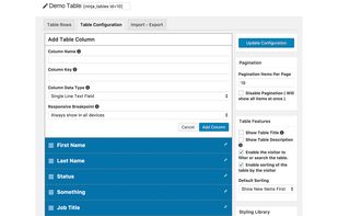 Ninja Tables screenshot 3