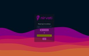 Nirvati login screen