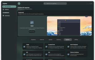 AppFinder, Nitrux software hub.