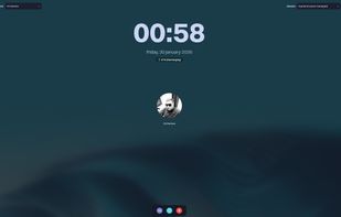 Login (greeter), QMLGreet, in Nitrux.