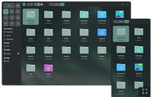 Index, showing desktop and responsive modes.