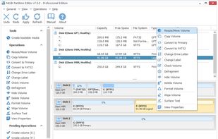Partition operations