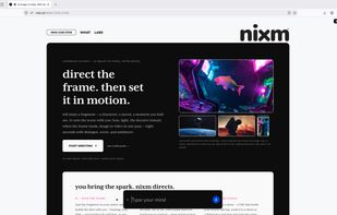 nixm cinematic studio screen