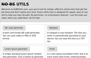 NoBSUtils screenshot 1