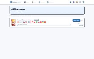 Offline center: chapter caching, progress and pause/resume.