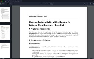 Viewer — thumbnails, paginator, zoom, status bar