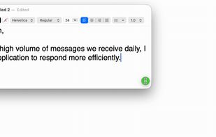One-click rewrite in a professional tone