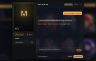 Create your own character and write stories or play scenes with it.