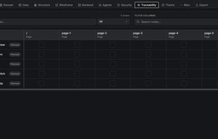 Tracebility matrix
