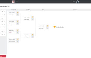 Tournament viewed on computer
