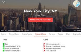 Nomad List screenshot 1