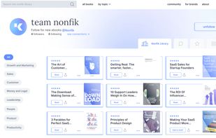 The full library available in our social e-reader, saved to the nonfik bookshelf.