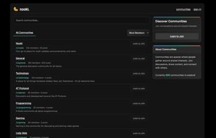 communities, dark mode
