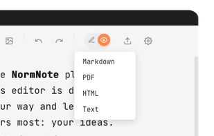 NO VENDOR LOCK-IN

Export anywhere.
Instantly.

Because your notes are saved as standard .md files, you own them forever. Need to share? Export to PDF, HTML, or plain text with a single click right from the editor toolbar