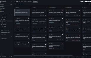 The same issues as a board, one column per workflow state.