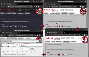NoScript screenshot 1