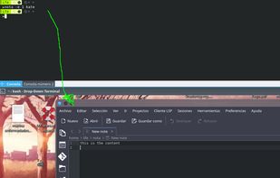 editing a note with a different editor (Kate in this case)