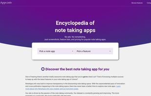 NoteApps.info screenshot 1