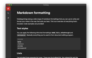 Notebag screenshot 1
