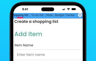 Create shopping list