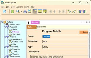 Shows the hierarchical organization of notes plus a custom built form