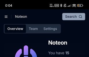 Mobile version of noteon