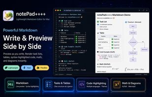 Markdown editing with WYSIWYG-style writing and live preview.