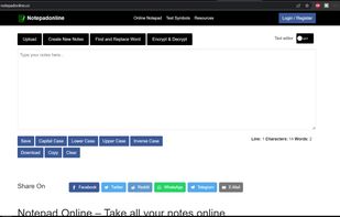 Notepad Online screenshot 1