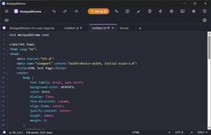 Displaying: UI, syntax highlighting, tabs
