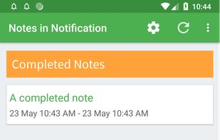 Notes in Notification screenshot 2