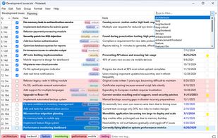 Notetask is a cross-platform application for managing task lists that include completion status, task description, and notes. Each task can have a due date and be marked as a favorite with a star. It uses its own storage text format based on Markdown.