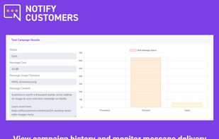 Text campaign results view
