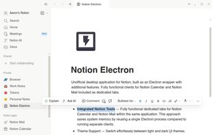 Main window with tabs