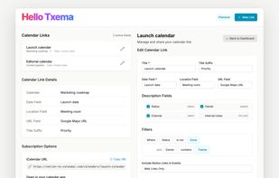 Configure your Notion database to use as iCal feed
