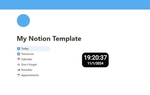 Notion Digital Clock Widget
You can make your own digital clock with different designs in all kinds of fonts.