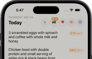 Daily goals for calories, protein, carbs, fat, sugar, fiber and sodium