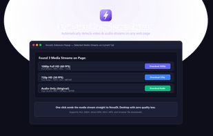 Video stream sniffer with quality and resolution selection