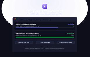 Multi-threaded download manager with live speed tracking