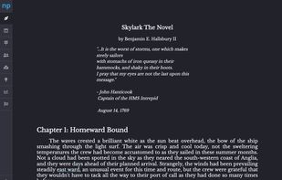 The Manuscript view is an endlessly scrollable view of your novel. This is what your readers will see.