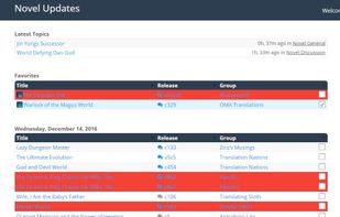 NovelUpdates screenshot 1