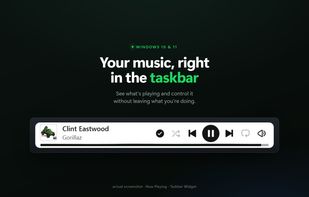 Now Playing Taskbar Widget screenshot 1